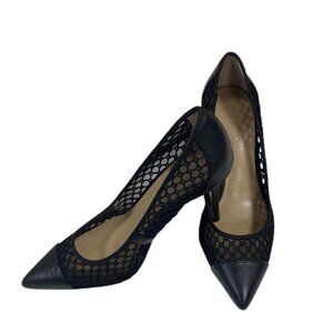 Elegant Ann Taylor Black Mesh/woven, with 4" Heels, Women 7.5